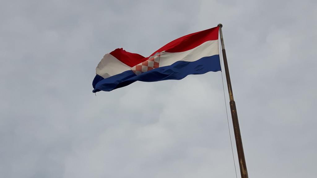 Die kroatische Nationalflagge.