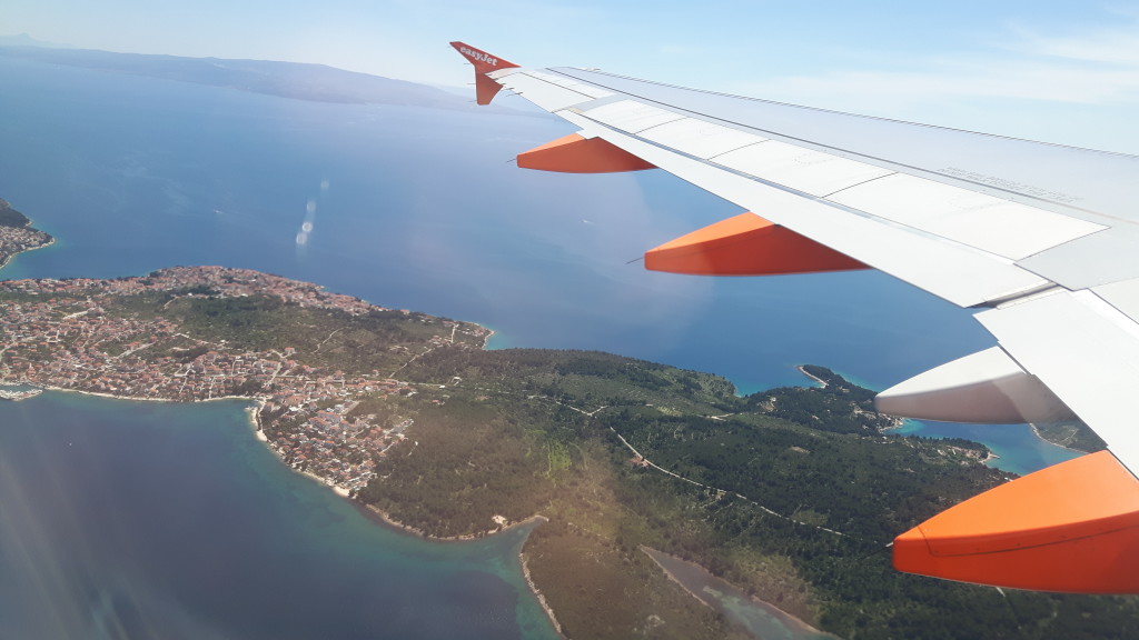 Anflug auf Split Kroatien.