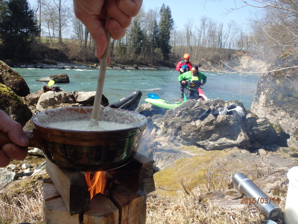 Fondue ist bereit zum Essen!