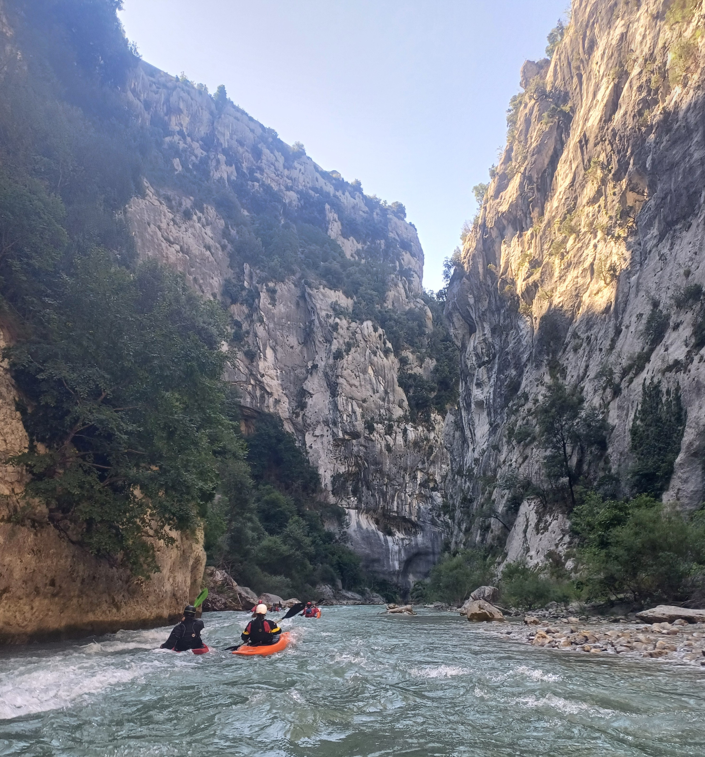 Die erste halbe Stunde-in der Verdon Schlucht.